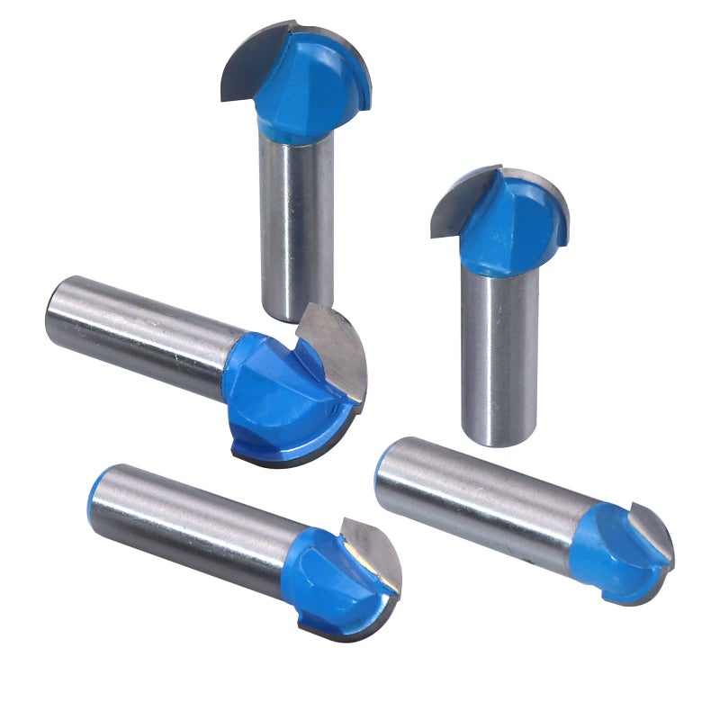 ROOCBIT Core Box Router Bit Set Double Flute Round Nose Router Bit Woodworking Tool Round Groove Router Bit 1/2 Inch Shank -( 5/8" 3/4" 7/8" 1" 1-1/8") 5PCS - Image 2